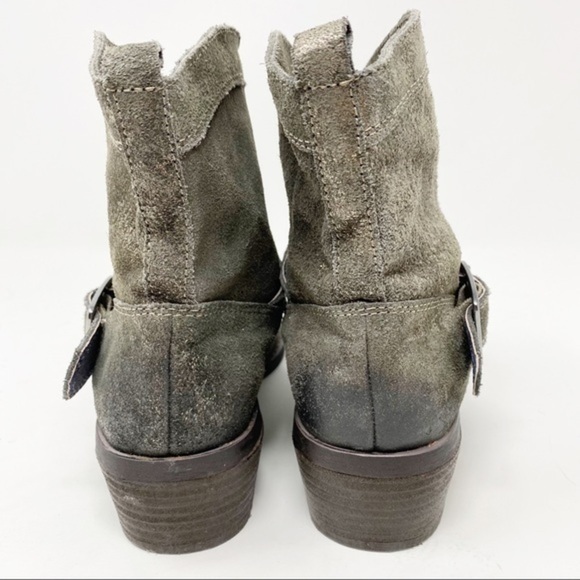 Naughty Monkey Suede Metallic Buckle Ankle Boots 7 - Picture 4 of 8